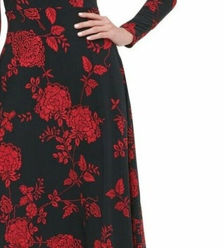 Tommy Hilfiger Women's Floral-Print Fit & Flare Dress Black Size 18