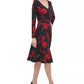Tommy Hilfiger Women's Floral-Print Fit & Flare Dress Black Size 2