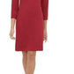 Tommy Hilfiger Women's Grommet-Neck Shift Dress Dark Red Size 16