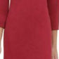 Tommy Hilfiger Women's Grommet-Neck Shift Dress Dark Red Size 16