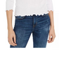 Planet Gold Junior's Ribbed Sweetheart Top White Size Large