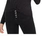 Planet Gold Juniors' Twist-Front Sparkly Ribbed Top Black Size Extra Small