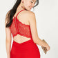 Emerald Sundae Junior's Lace Back Dress Red Size X-Small