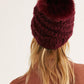 Free People Women's High Line Pom Beanie Hat Wine One Size