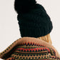 Free People Women's High Line Pom Beanie Hat Black One Size