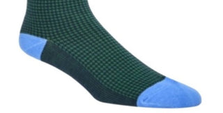 Calvin Klein Men's Houndstooth Crew Socks Green Size Regular