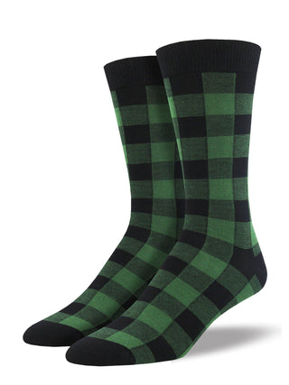 Calvin Klein Men's Buffalo Plaid Socks Green Size Regular