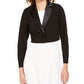 Adrianna Papell Women's Notched-Lapel Bolero Jacket Black Size 00