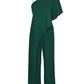 Adrianna Papell Women's Petite One-Shoulder Jumpsuit Green Size 6P
