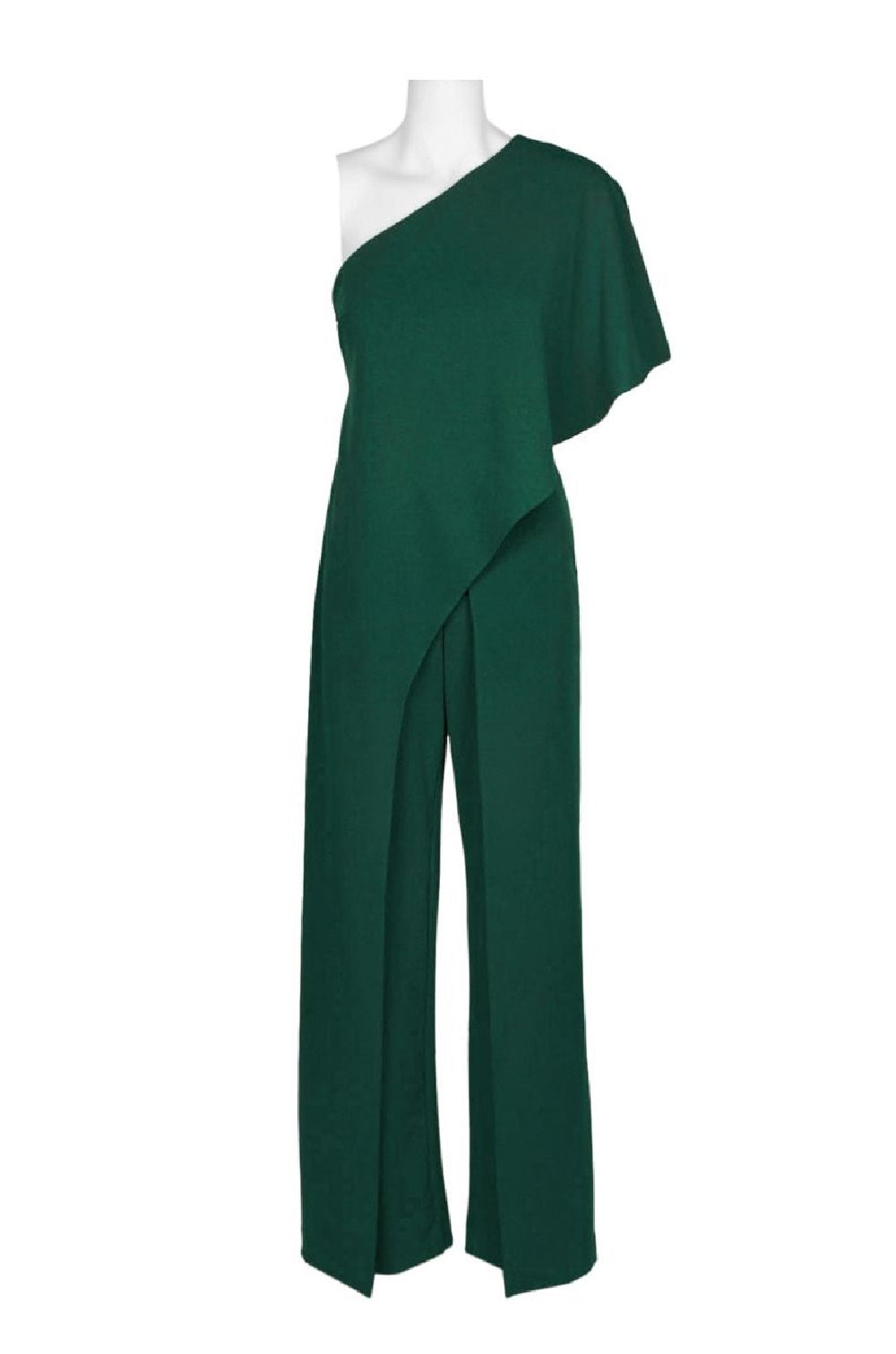 Adrianna Papell Women's Petite One-Shoulder Jumpsuit Green Size 6P