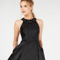 Adrianna Papell Women's Rhinestone High-Low Dress Black Size 12