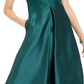 Adrianna Papell Women's High-Low Mikado Gown Dark Green Size 4