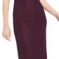 Adrianna Papell Women's One-Shoulder Lace Gown Dark Purple Size 2