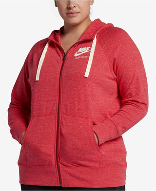 Nike Women's Plus Size Sportswear Gym Vintage Hoodie Pink Size X-Large
