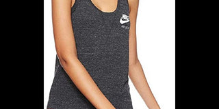 Nike Women's Sportswear Cotton Racerback Tank Top Charcoal Size Extra Small