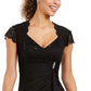 Betsy & Adam Women's Embellished Open-Back Sheath Dress Black Size 12