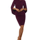 Betsy & Adam Women's Velvet Drape-Back Dress Wine Size 8