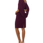 Betsy & Adam Women's Velvet Drape-Back Dress Wine Size 8