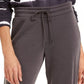 Planet Gold Juniors' Side-Snap Jogger Pants Blackened Pearl Size Small