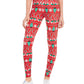 Planet Gold Juniors' Printed Holiday Leggings Wine Size Medium