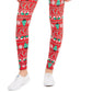 Planet Gold Juniors' Printed Holiday Leggings Wine Size Medium