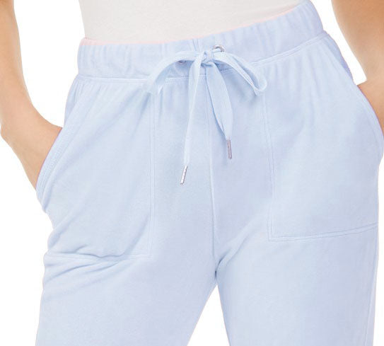 Planet Gold Juniors' Velour Jogger Pants Blue Size Small