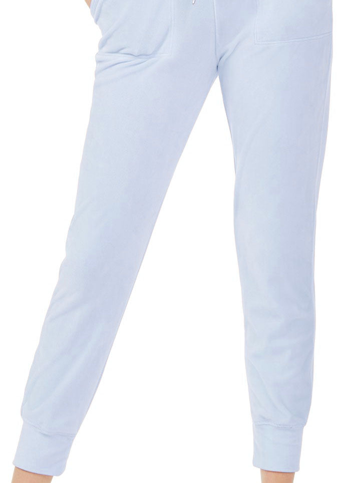 Planet Gold Juniors' Velour Jogger Pants Blue Size Small