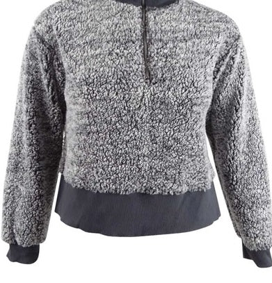 Derek Heart Juniors Half-Zipturtleneck Sweater Blackened Pearl Gray Size Large