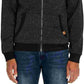 Buffalo David Bitton Men's Fortino Faux Fur Logo Zip Front Hoodie Black Size Medium