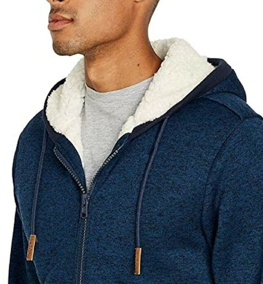 Buffalo David Bitton Men's Fortino Full-Zip Sherpa-Lined Hoodie Navy Size X-Large