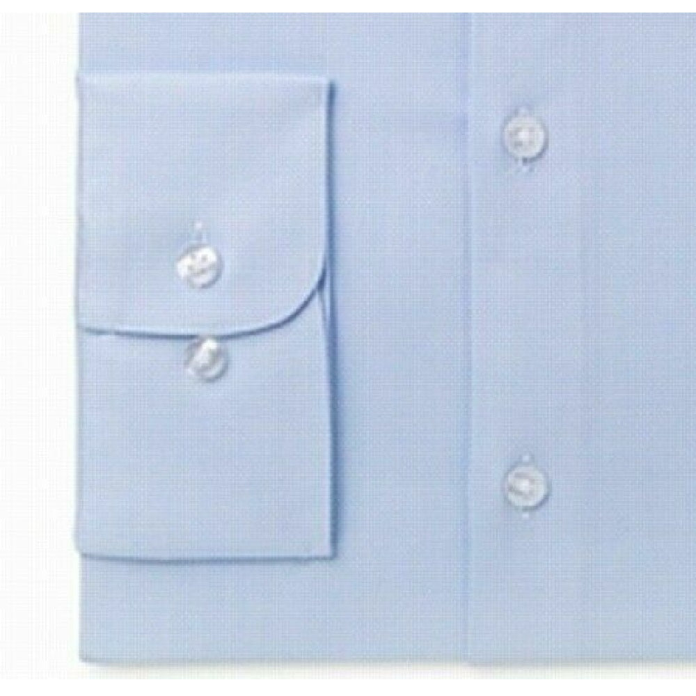 Bar III Men's Max Slim-Fit Textured Dress Shirt Light Blue Size 14x32-33