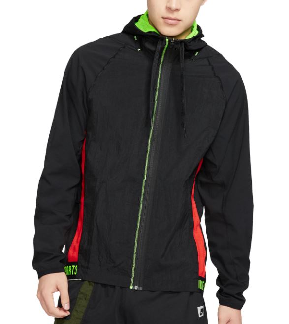 Nike Men's Sport Clash Dri Fit Flex Training Jacket Charcoal Size Small