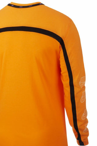 Nike Men's Dri-FIT Long-Sleeve Training Top Orange Size Large