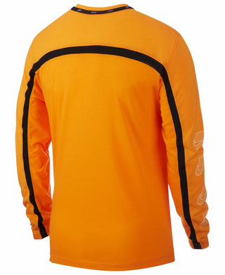 Nike Men's Dri-FIT Long-Sleeve Training Top Orange Size Extra Large