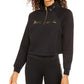 Nike Women's Sportswear Shine Metallic-Graphic Half-Zip Top Black Size Extra Small