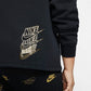 Nike Women's Sportswear Shine Metallic-Graphic Half-Zip Top Black Size Extra Small