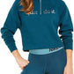 Nike Women's Sportswear Metallic-Graphic Half-Zip Top Blue Size Medium