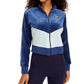 Nike Women's Sportswear Velour Colorblocked Jacket Blue Size Medium