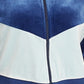 Nike Women's Sportswear Velour Colorblocked Jacket Blue Size Medium