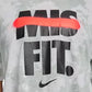 Nike Women's Dri-Fit Distressed Logo Cropped T-Shirt Green Size Large