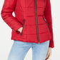 Celebrity Pink Juniors' Puffer Coat With Faux Fur Trim Hood Red Size X-Small