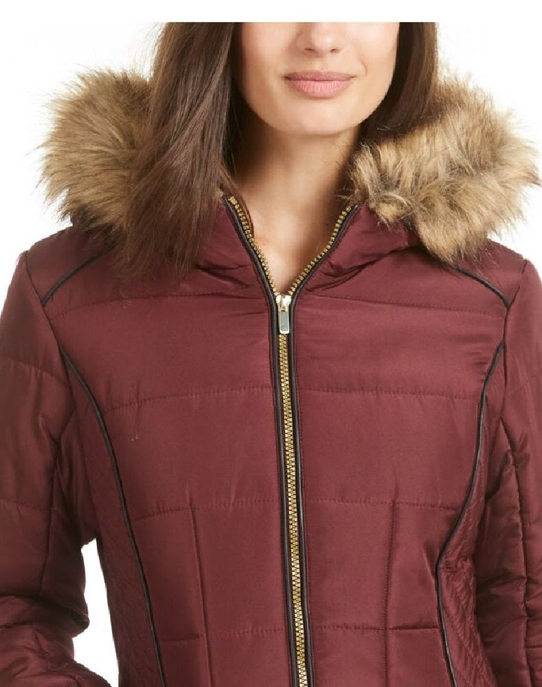 Karen Scott Women's Sport Zip-Up  Jacket Merlot Size Small