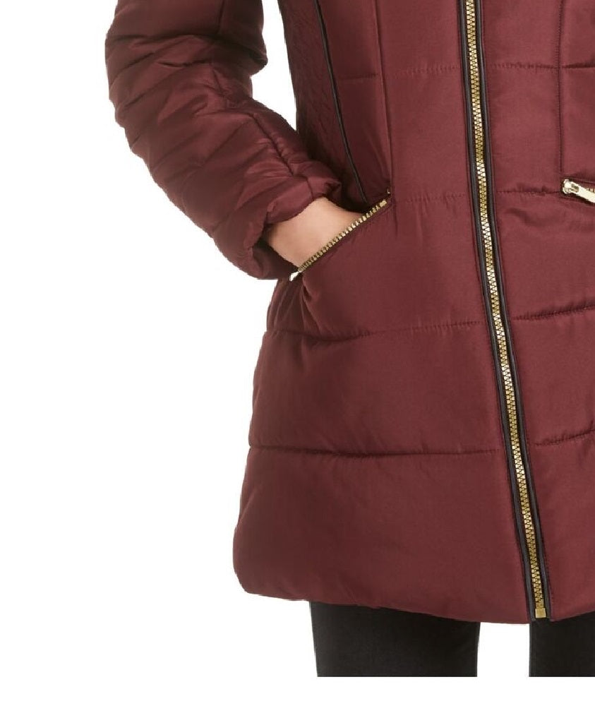Karen Scott Women's Sport Zip-Up  Jacket Merlot Size Small