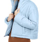 Celebrity Pink Juniors' Cropped Puffer Coat Blue Size Extra Large