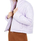 Celebrity Pink Juniors' Cropped Puffer Coat Lila Size Medium
