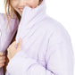 Celebrity Pink Juniors' Cropped Puffer Coat Purple Size 2 Extra Large