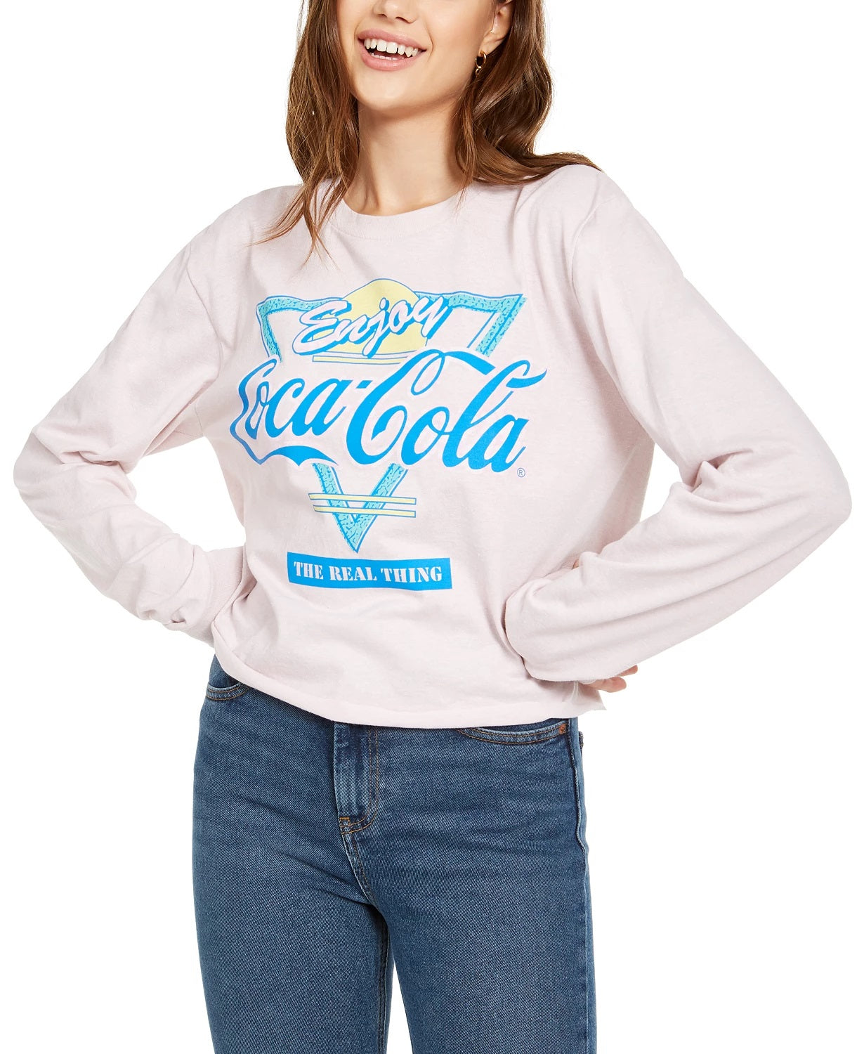 Mad Engine Juniors' Retro Coca-Cola Graphic T-Shirt Purple Size Extra Large