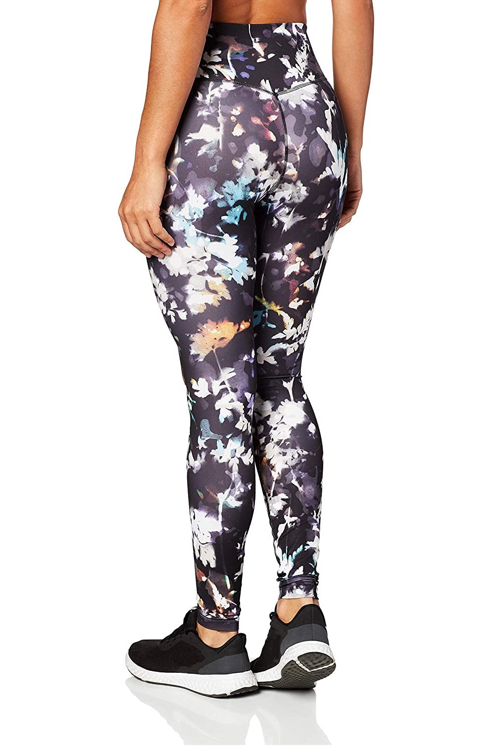 Nike Women's Printed Washed Floral Tights Black Size Extra Small