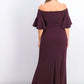 Calvin Klein Women's Sweetheart Off-The-Shoulder Gown Purple Size 14