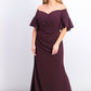 Calvin Klein Women's Sweetheart Off-The-Shoulder Gown Purple Size 2